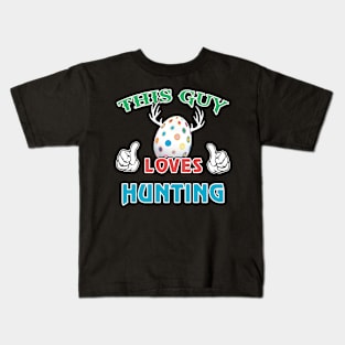 This Guy Loves Hunting Kids T-Shirt